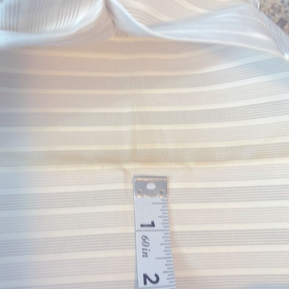 Roberto Villini, White stripe w/ blue dress shirt, Front button, 100% cotton - Picture 5 of 5